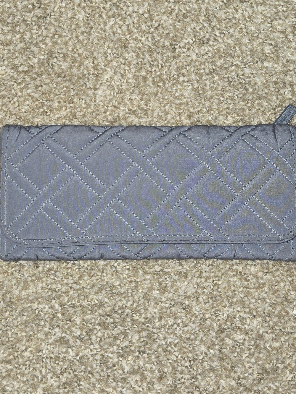 Vera Bradley Quilted Wallet in Slate Blue Gray